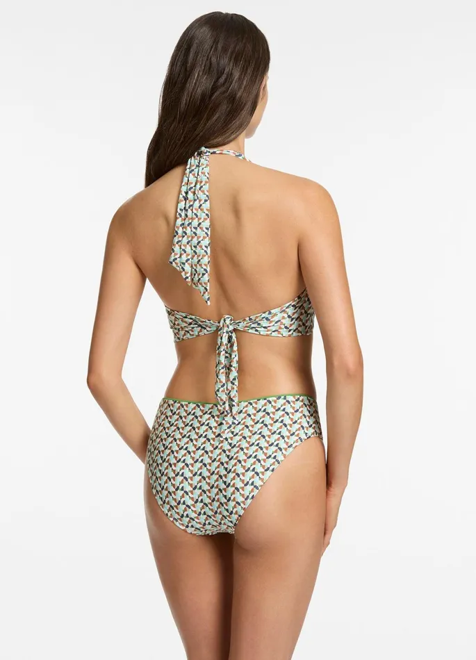 Acacia U Trim Halter Bikini Top Multi Women JETS Australia Halter Bikini Tops