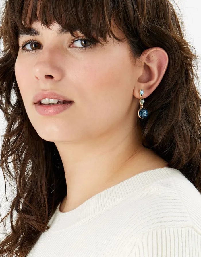 Accessorize Blue Harvest Drop Earrings And Pendant Necklace Women Necklaces