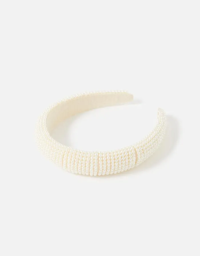 Accessorize BRIDAL Round Pearl Headband Women Headbands