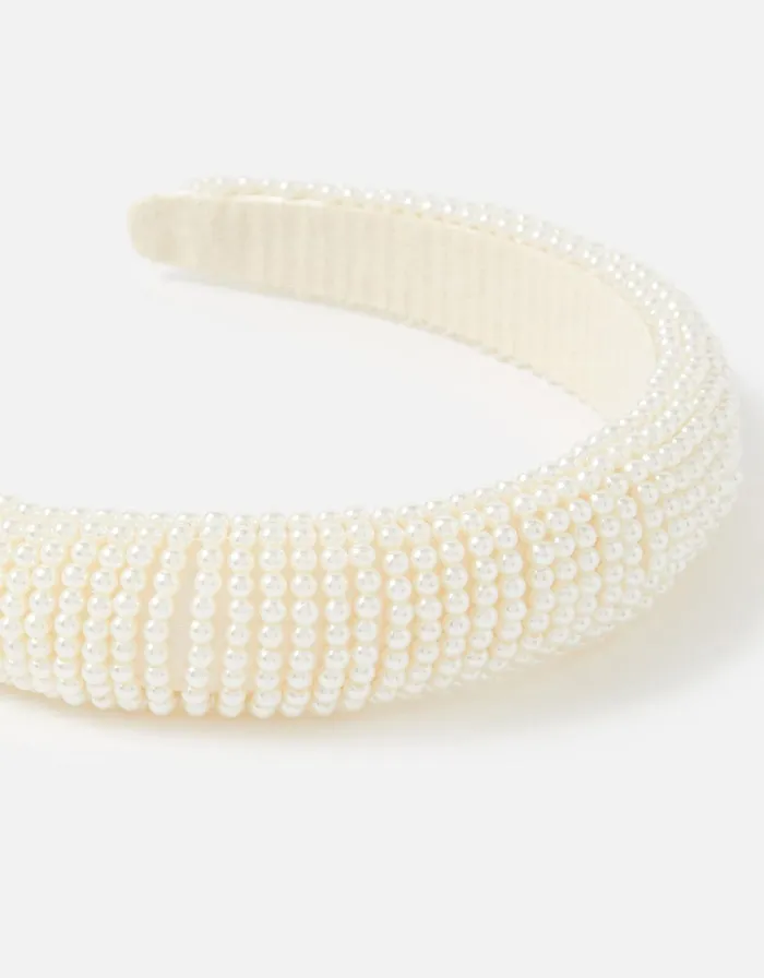 Accessorize BRIDAL Round Pearl Headband Women Headbands