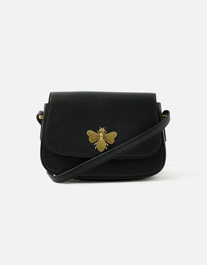 Accessorize Britney Bee CrossBody Bag Black Black Women Vegan Bags Backpacks and Purses