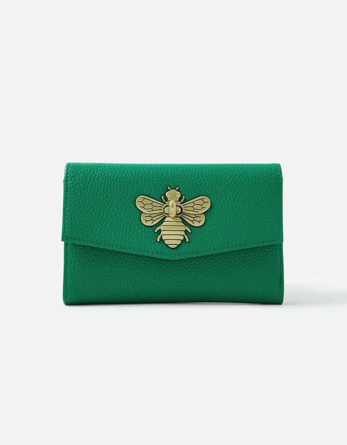 Accessorize Britney Bee Wallet Green Green Women Vegan Bags Backpacks and Purses
