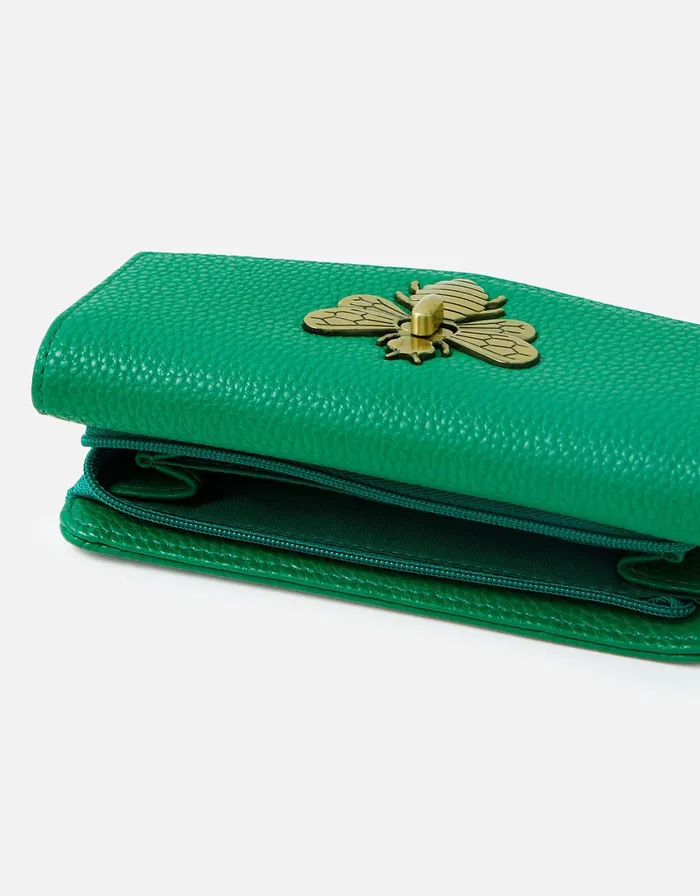 Accessorize Britney Bee Wallet Green Green Women Vegan Bags Backpacks and Purses