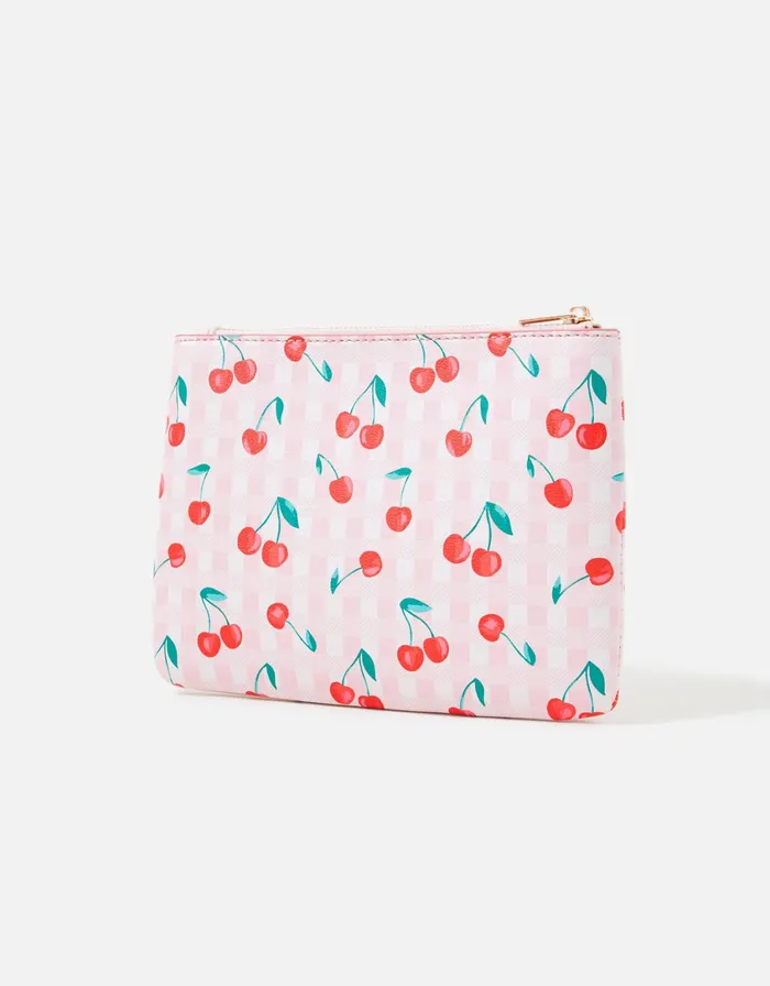 Accessorize Cherry Print Pouch Women Vegan Bags Backpacks and Purses