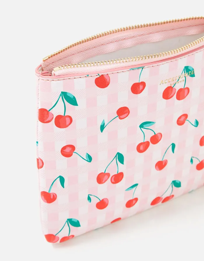 Accessorize Cherry Print Pouch Women Vegan Bags Backpacks and Purses