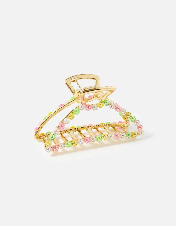 Accessorize Coloured Gem Claw Clip Women Hair Accessories