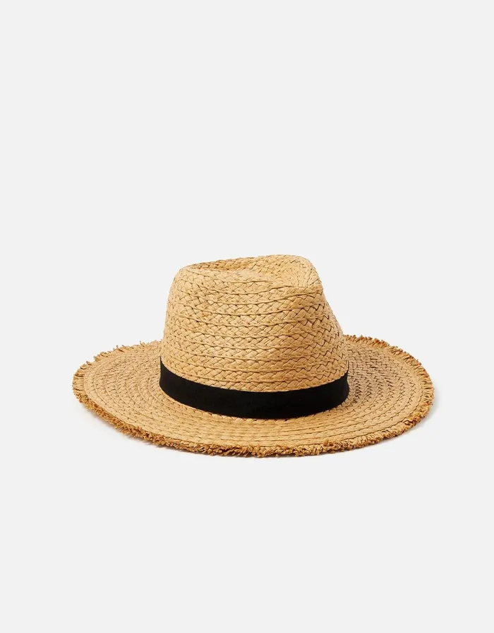 Accessorize Corfu Frayed Edge Floppy Hat Natural Natural Women Hats