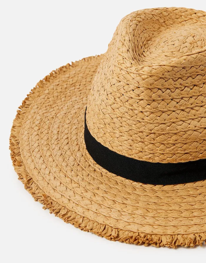 Accessorize Corfu Frayed Edge Floppy Hat Natural Natural Women Hats