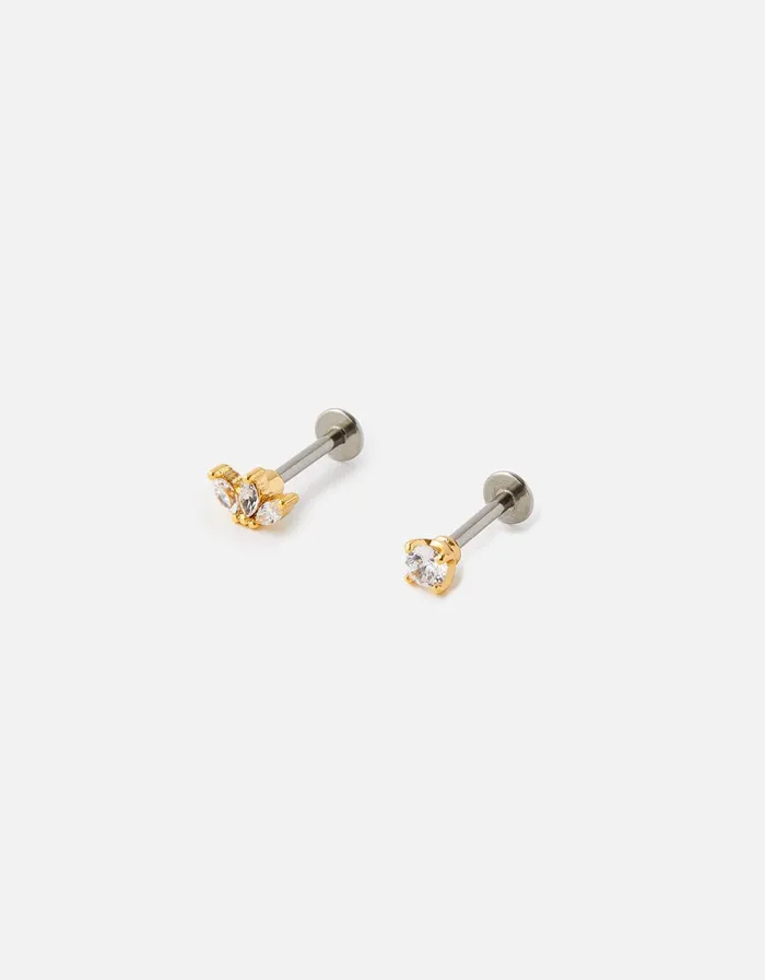 Accessorize Crystal FlatBack Studs Women Earrings