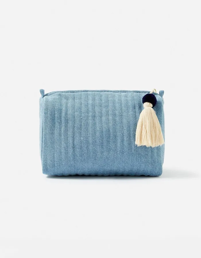 Accessorize Denim Washbag Women Travel Bags