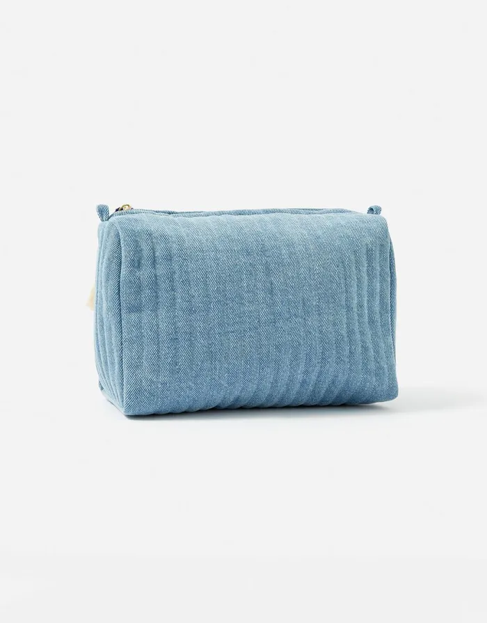 Accessorize Denim Washbag Women Travel Bags