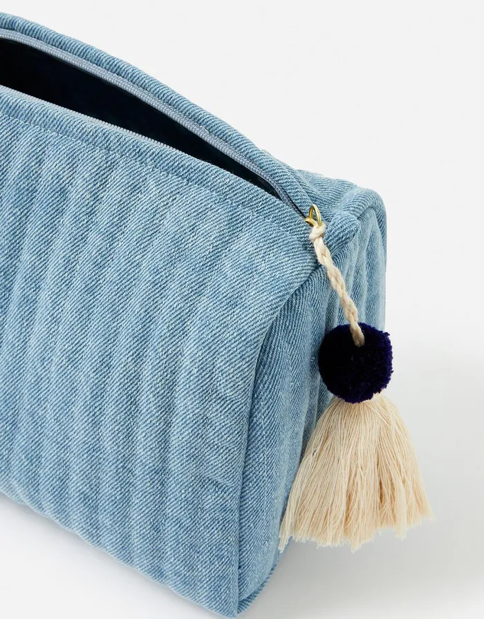 Accessorize Denim Washbag Women Travel Bags