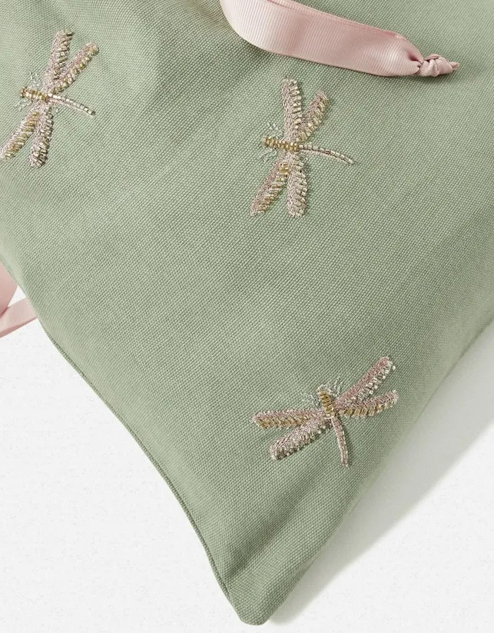 Accessorize Dragonfly Embroidered Drawstring Bag Women Travel Bags