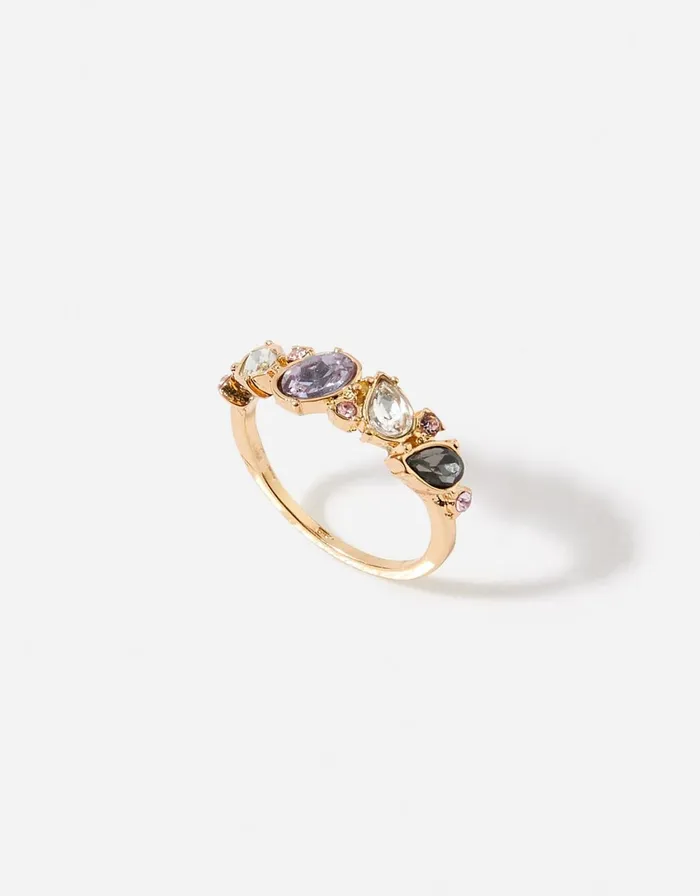 Accessorize Eclectic Stones Ring Multi Pastelmulti Women Rings