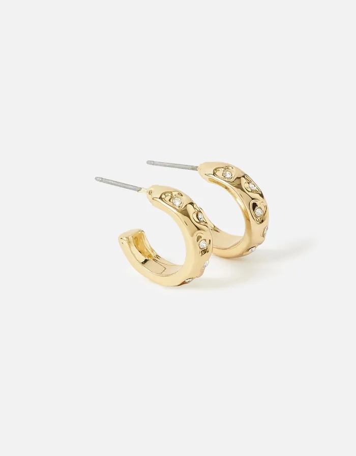 Accessorize Eye Candy Heart Print Hoop Women Earrings