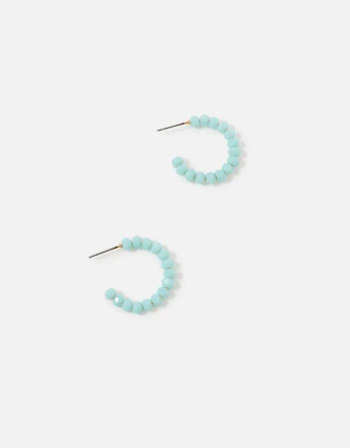 Accessorize Facet Beaded Hoop Earrings Women Earrings