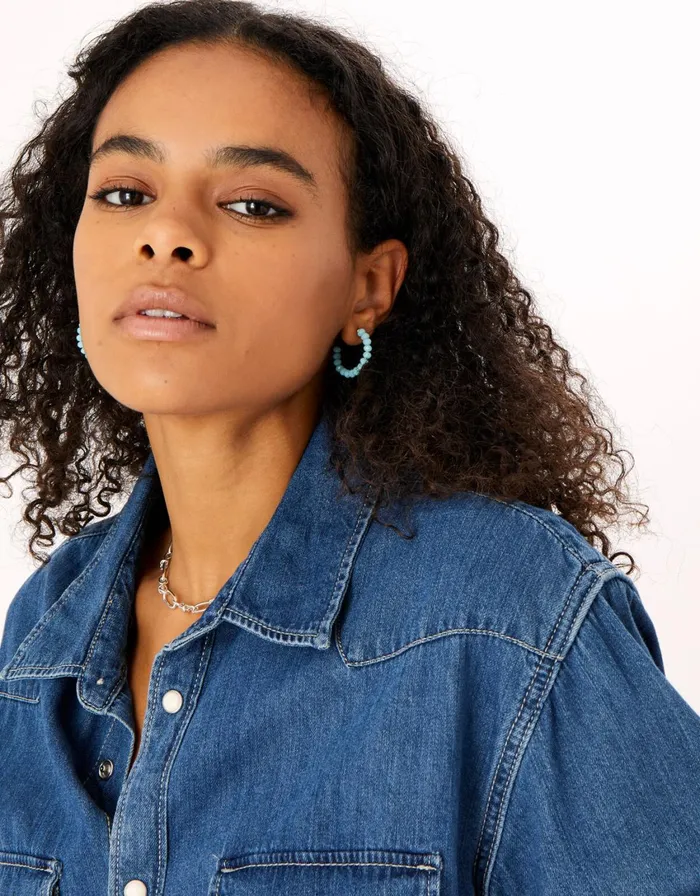 Accessorize Facet Beaded Hoop Earrings Women Earrings