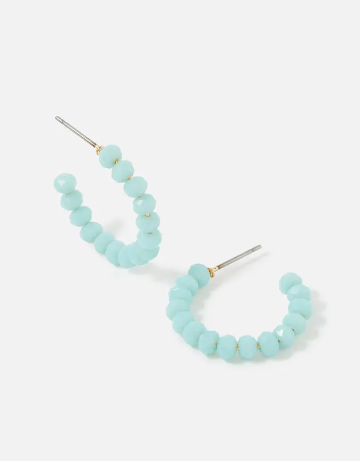 Accessorize Facet Beaded Hoop Earrings Women Earrings