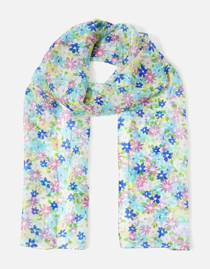 Accessorize Floral Silk Classic Scarf Women Scarves