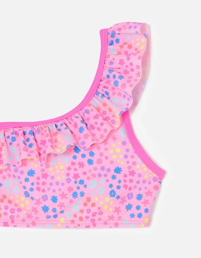Accessorize Girls Ditsy Print Asymmetrical Bikini Multi Brightsmulti Girls Swimsuits And Swimming Costumes