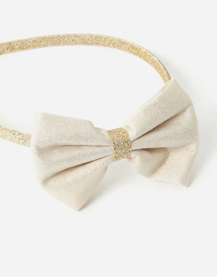 Accessorize Girls Glitter Bow Headband Girls Hair Accessories