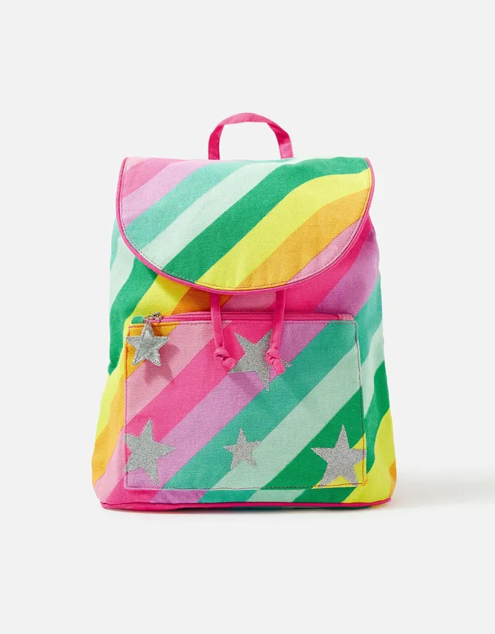 Accessorize Girls Rainbow Stripe Backpack Girls Bags