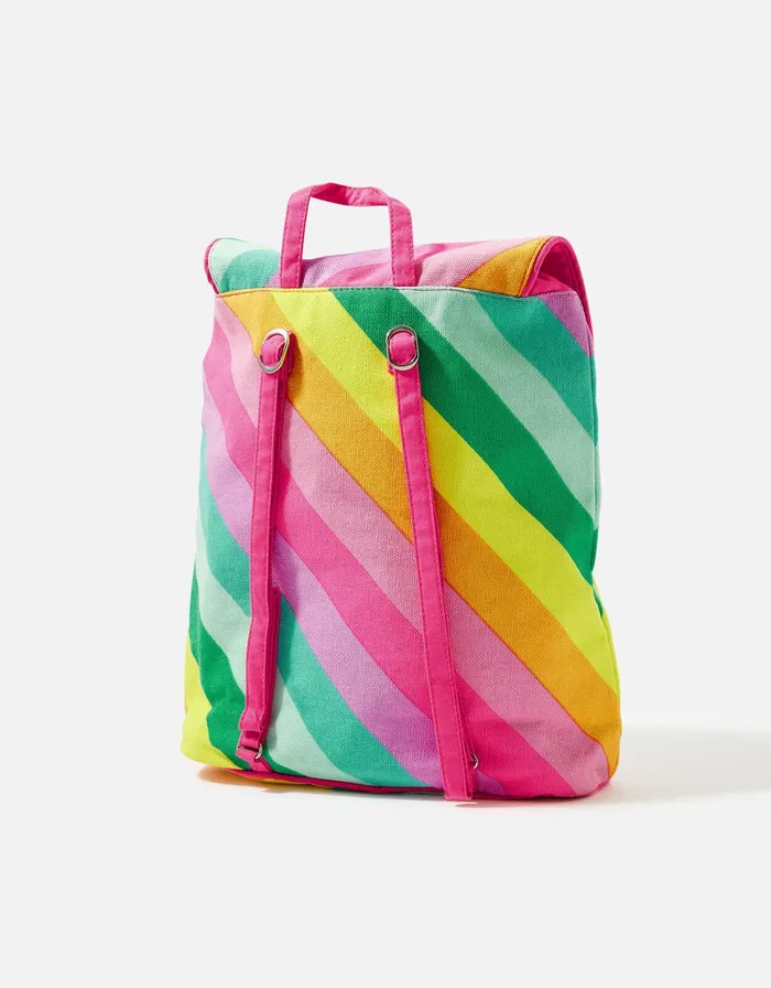 Accessorize Girls Rainbow Stripe Backpack Girls Bags