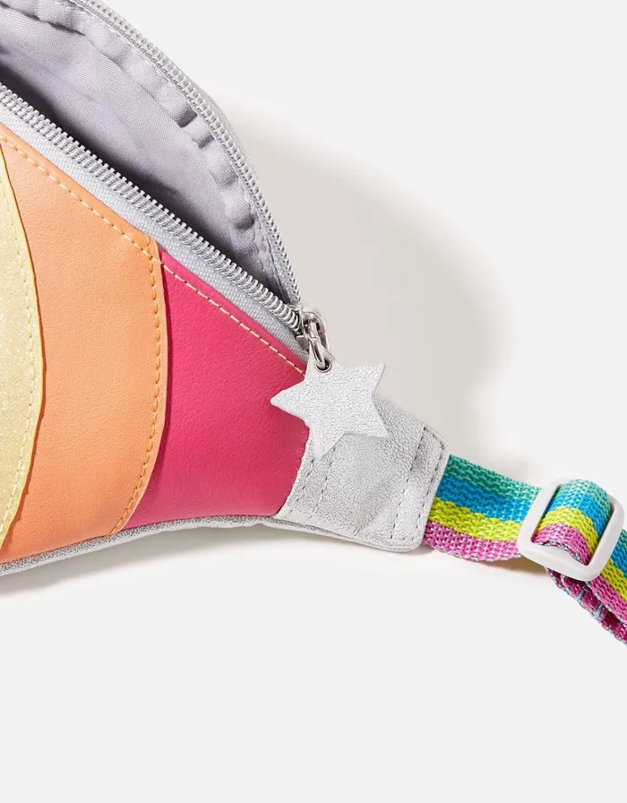 Accessorize Girls Rainbow Stripe Bum Bag Girls Bags
