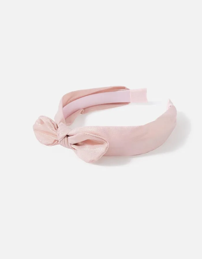 Accessorize Girls Shimmer Tie Bow Headband Girls Hair Accessories