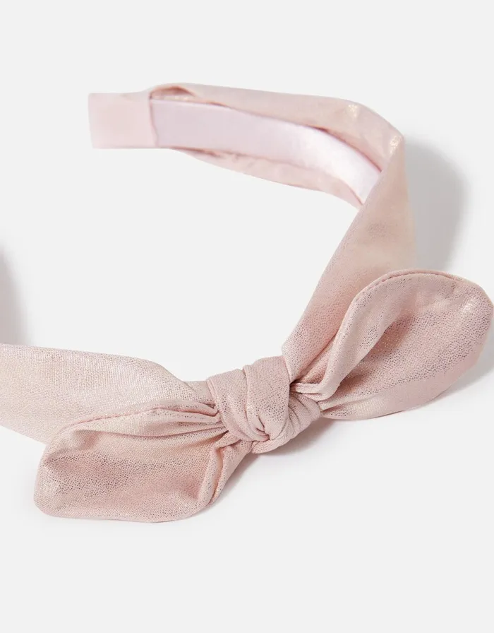 Accessorize Girls Shimmer Tie Bow Headband Girls Hair Accessories