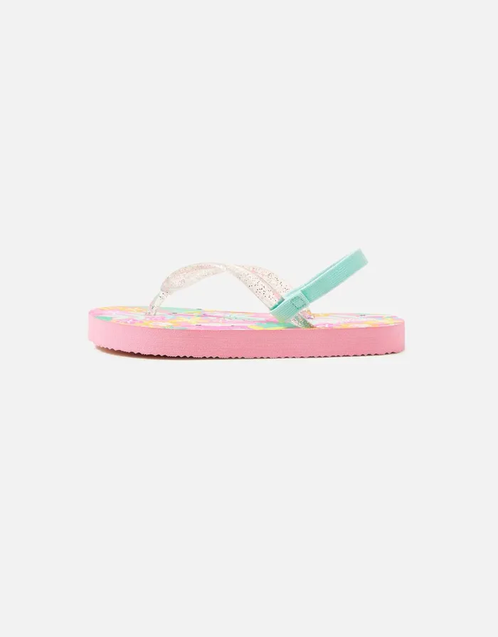 Accessorize Girls Tropical Print Flip Flops Multi Brightsmulti Girls Shoes