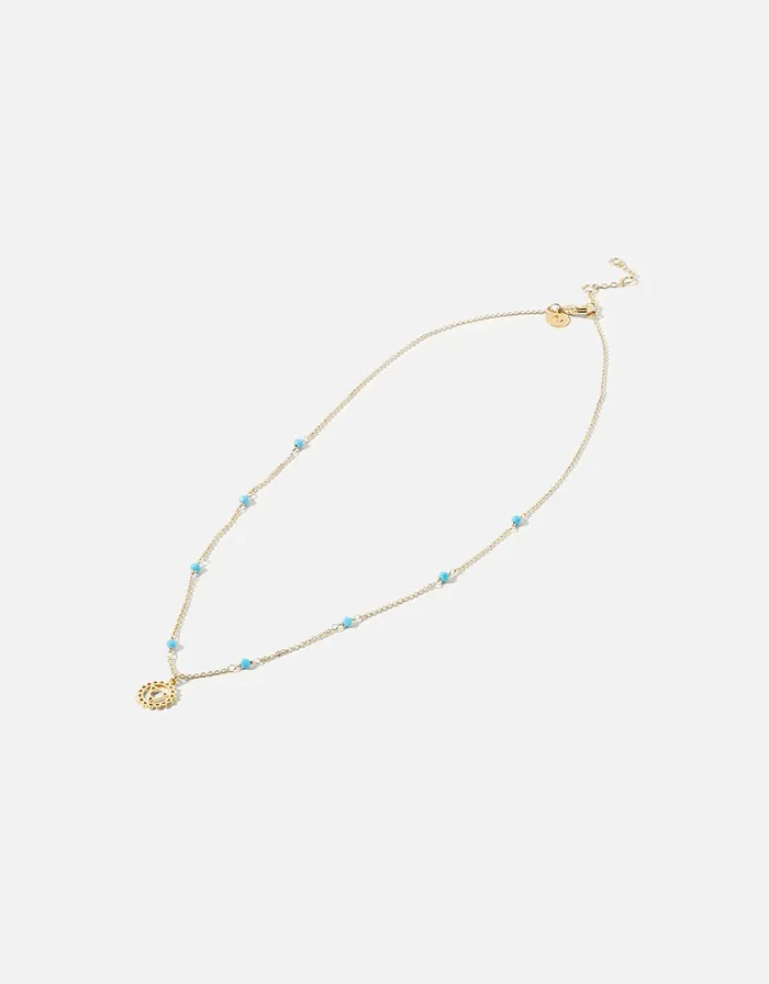 Accessorize GoldPlated Beaded Throat Chakra Necklace Women Necklaces