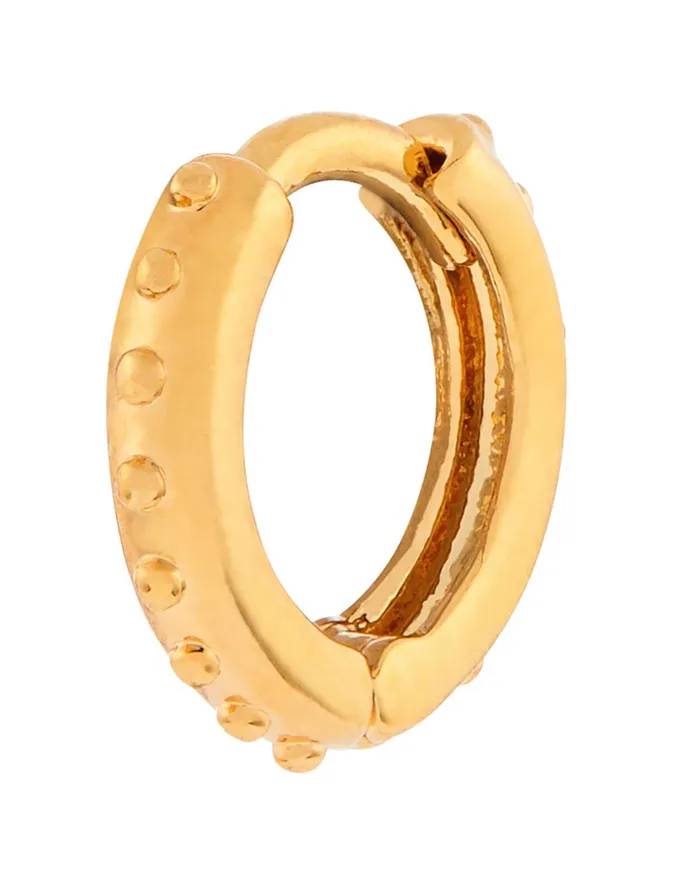Accessorize GoldPlated Bobble BallBack Single Hoop Women Earrings
