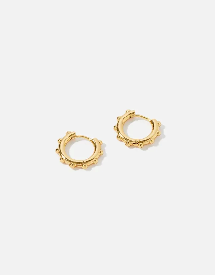 Accessorize GoldPlated Bobble Huggie Hoops Women Earrings