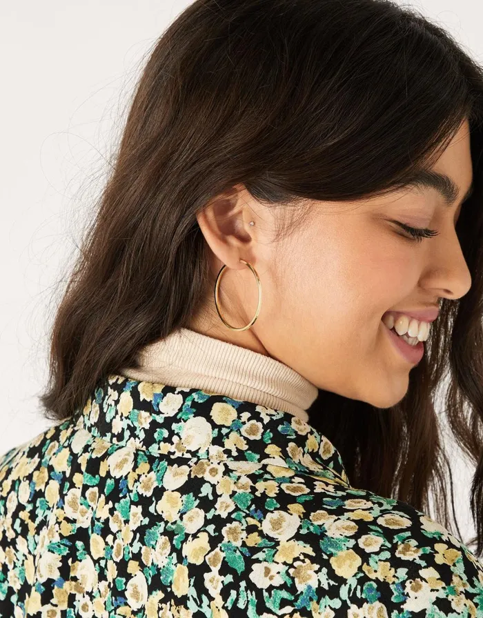 Accessorize GoldPlated Medium Hoop Earrings Women Earrings