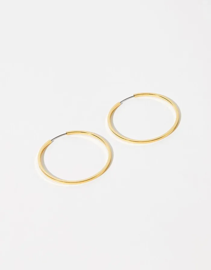 Accessorize GoldPlated Medium Hoop Earrings Women Earrings