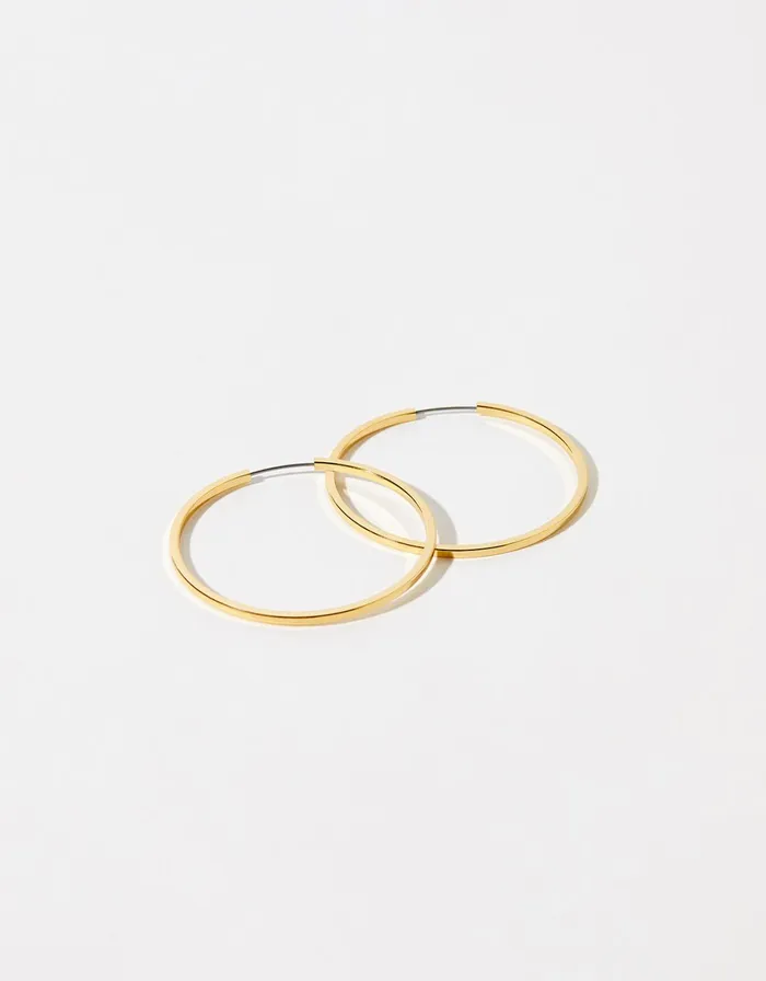 Accessorize GoldPlated Medium Hoop Earrings Women Earrings