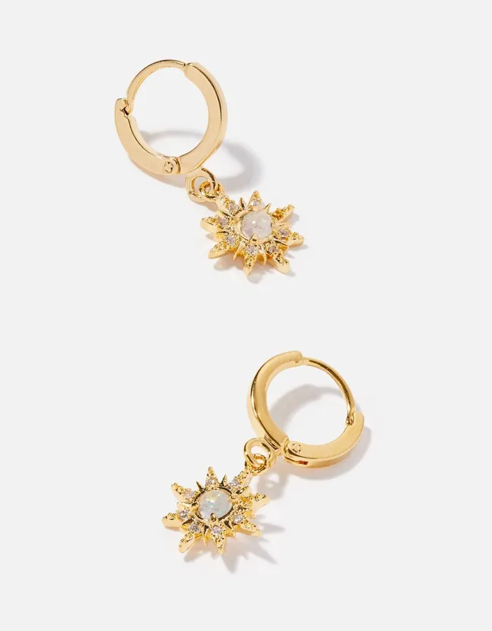 Accessorize GoldPlated Opal Hoop Earrings Women Earrings