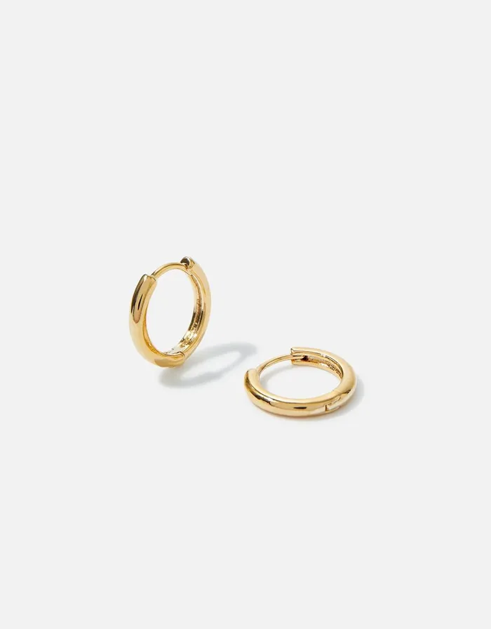 Accessorize GoldPlated Plain Huggie Hoop Earrings Women Earrings