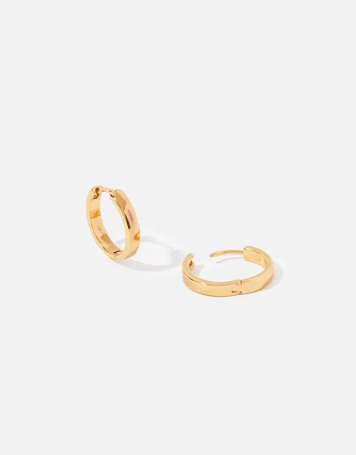 Accessorize GoldPlated Square Edge Hoop Earrings Women Earrings