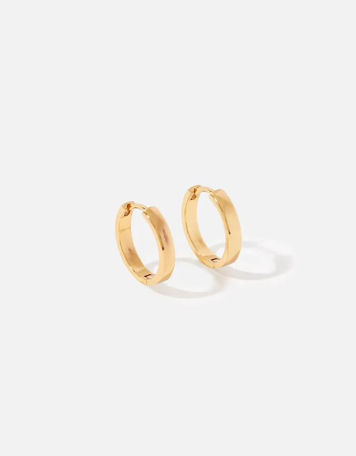 Accessorize GoldPlated Square Edge Hoop Earrings Women Earrings