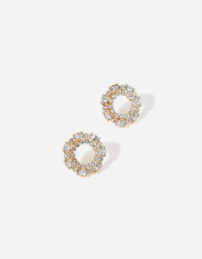 Accessorize Halo Crystal Stud Earrings Women Earrings