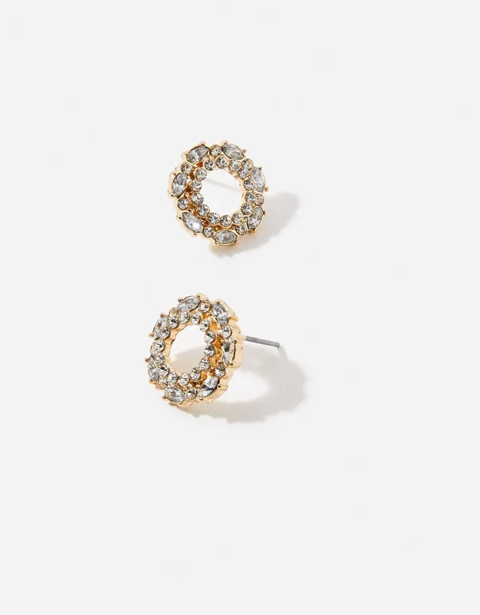 Accessorize Halo Crystal Stud Earrings Women Earrings