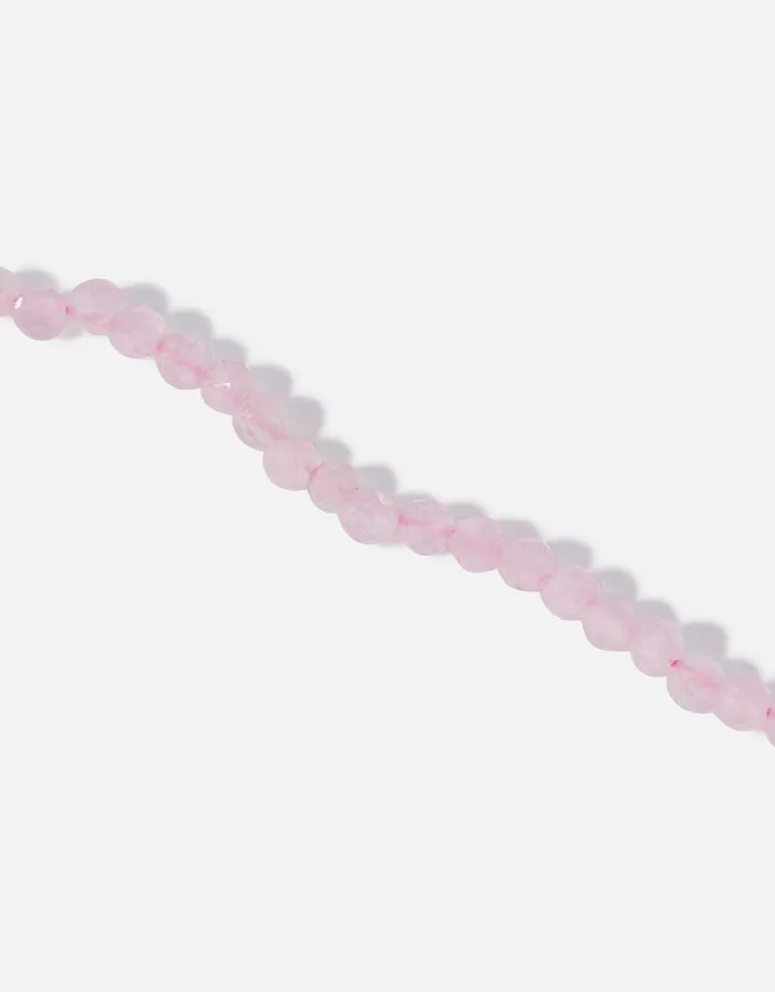 Accessorize Healing Stone Rose Quartz Beaded Slider Bracelet Women Bracelets