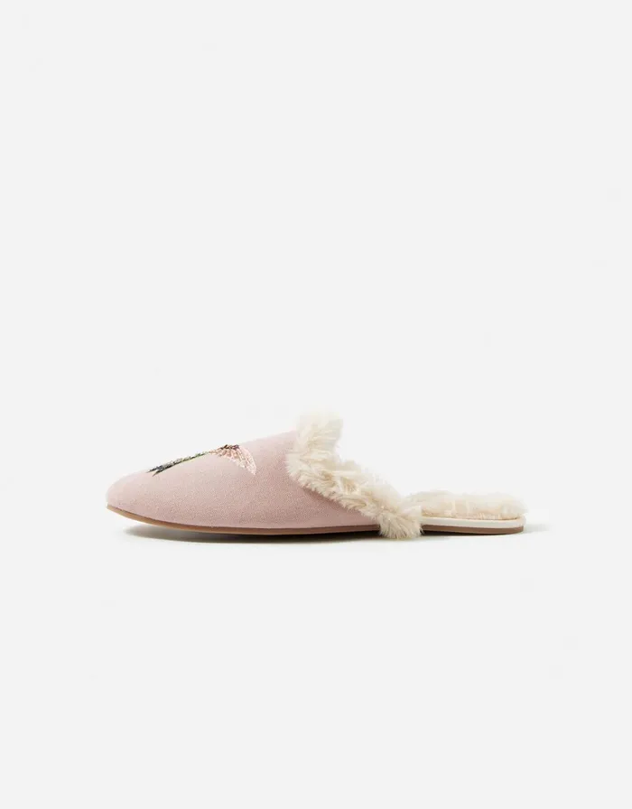 Accessorize Hummingbird Embroidered Slippers Multi Pastelmulti Women Slippers
