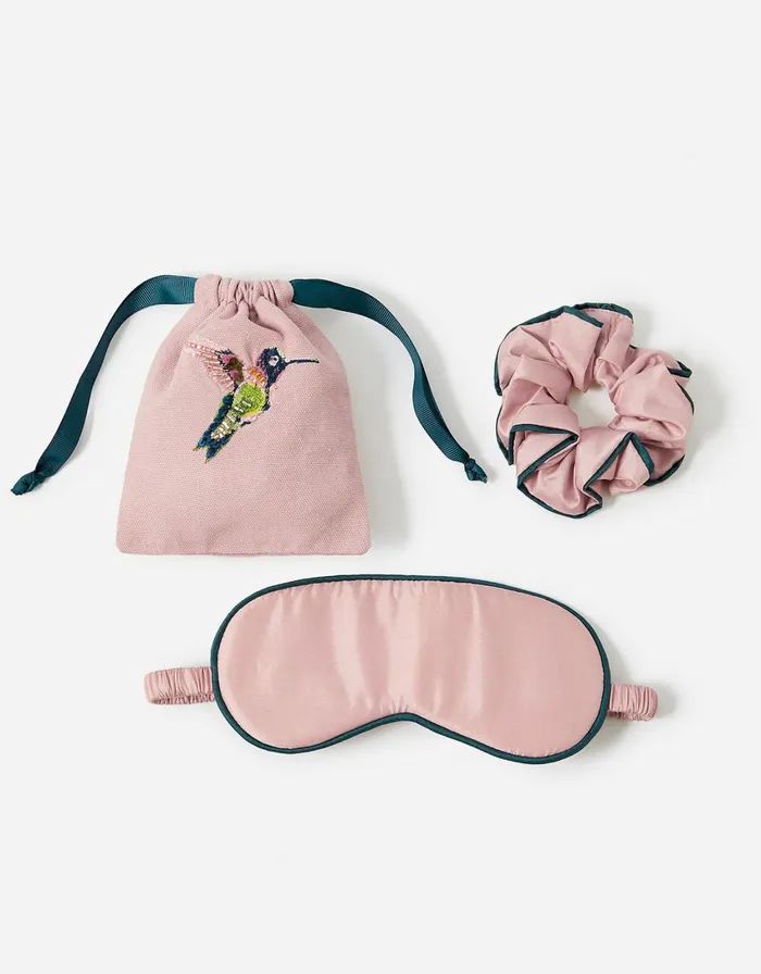 Accessorize Hummingbird Eye Mask And Scrunchie Set WWF Collaboration Women Hair Accessories