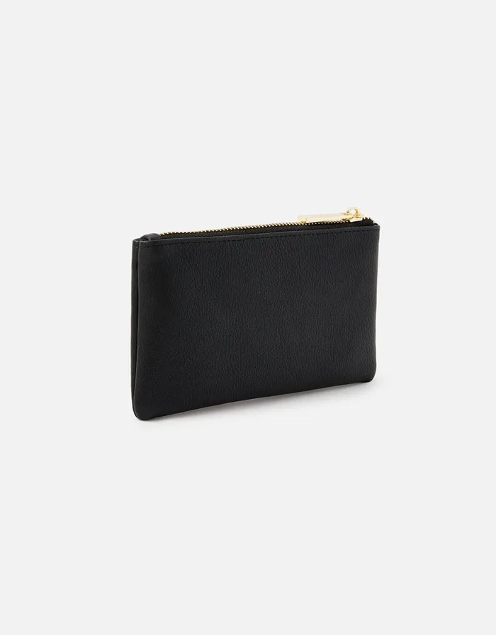 Accessorize Large Reptile Zip Wallet Black Black Women Purses and Wallets