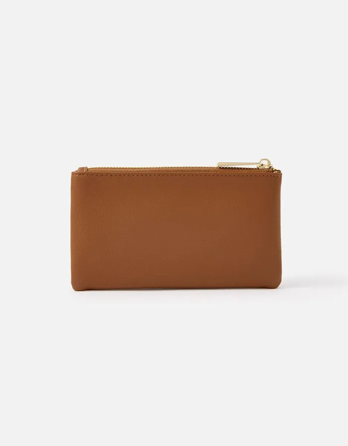 Accessorize Large Reptile Zip Wallet Tan Tan Women Purses and Wallets