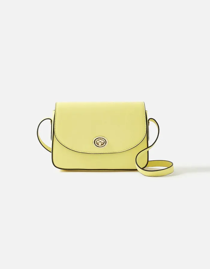 Accessorize Lexi Lock CrossBody Bag Yellow Yellow Women CrossBody Bags