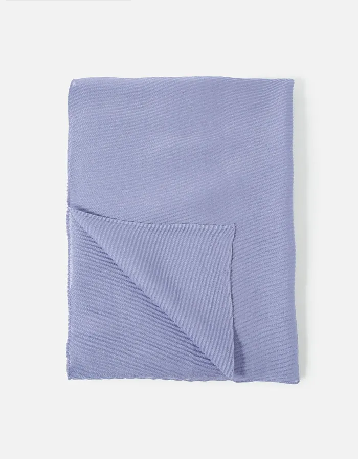 Accessorize Lightweight Pleat Scarf Blue Blue Women Scarves